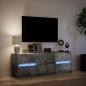 Preview: TV-Schrank mit LED-Beleuchtung Betongrau 140x34x50 cm
