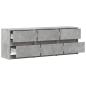 Preview: TV-Schrank mit LED-Beleuchtung Betongrau 140x34x50 cm