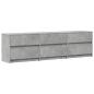 Preview: TV-Schrank mit LED-Beleuchtung Betongrau 180x34x50 cm