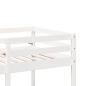 Preview: Hochbett mit Schreibtisch & Stühlen Weiß 90x200 cm Kiefernholz