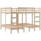 Preview: Dreifach-Etagenbett 160x200/80x160 cm Massivholz Kiefer