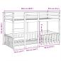 Preview: Etagenbett 90x200 cm Massivholz Kiefer