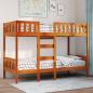 Preview: Etagenbett Wachsbraun 90x190 cm Massivholz Kiefer
