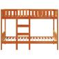 Preview: Etagenbett Wachsbraun 90x190 cm Massivholz Kiefer