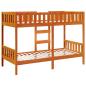 Preview: Etagenbett Wachsbraun 90x190 cm Massivholz Kiefer