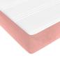 Preview: Taschenfederkernmatratze Rosa 160x220x20 cm Samt