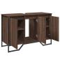 Preview: Waschbeckenunterschrank Braun Eichen-Optik 91x35x60 cm