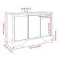 Preview: Waschbeckenunterschrank Braun Eichen-Optik 91x35x60 cm