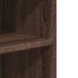 Preview: Beistelltisch mit Rollen Braun Eiche 55x60x78 cm Holzwerkstoff