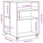 Preview: Beistelltisch mit Rollen Braun Eiche 55x60x78 cm Holzwerkstoff