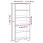 Preview: Bücherregal Sonoma-Eiche 80x31x169 cm Holzwerkstoff