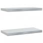 Preview: Wandregale 2 Stk. 50x23,5x3 cm Silbern Edelstahl