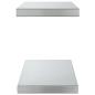 Preview: Wandregale 2 Stk. 50x23,5x3 cm Silbern Edelstahl