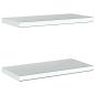 Preview: Wandregale 2 Stk. 50x23,5x3 cm Silbern Edelstahl