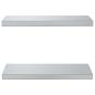 Preview: Wandregale 2 Stk. 50x23,5x3 cm Silbern Edelstahl