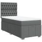 Preview: Boxspringbett mit Matratze Dunkelgrau 80x200 cm Stoff