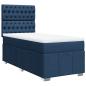 Preview: Boxspringbett mit Matratze Blau 90x190 cm Stoff