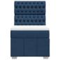 Preview: Boxspringbett mit Matratze Blau 90x190 cm Stoff