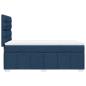 Preview: Boxspringbett mit Matratze Blau 90x190 cm Stoff