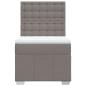 Preview: Boxspringbett mit Matratze Taupe 90x190 cm Stoff