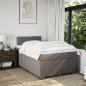 Preview: Boxspringbett mit Matratze Taupe 120x190 cm Stoff