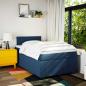 Preview: Boxspringbett mit Matratze Blau 120x190 cm Stoff