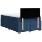 Preview: Boxspringbett mit Matratze Blau 120x190 cm Stoff