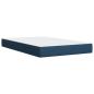 Preview: Boxspringbett mit Matratze Blau 120x190 cm Stoff