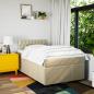 Preview: Boxspringbett mit Matratze Creme 120x190 cm Stoff