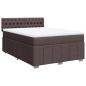 Preview: Boxspringbett mit Matratze Dunkelbraun 140x200 cm Stoff