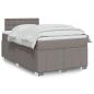 Preview: ARDEBO.de - Boxspringbett mit Matratze Taupe 120x190 cm Stoff