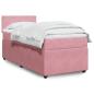Preview: ARDEBO.de - Boxspringbett mit Matratze Rosa 90x190 cm Samt