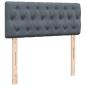 Preview: ARDEBO.de - Boxspringbett mit Matratze Dunkelgrau 120x190 cm Samt