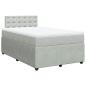 Preview: Boxspringbett mit Matratze Hellgrau 120x190 cm Samt
