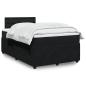 Preview: ARDEBO.de - Boxspringbett mit Matratze Schwarz 120x190 cm Samt