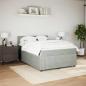 Preview: Boxspringbett mit Matratze Hellgrau 140x190 cm Samt