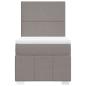Preview: Boxspringbett mit Matratze Taupe 90x190 cm Stoff