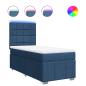 Preview: Boxspringbett mit Matratze Blau 90x190 cm Stoff