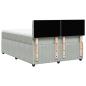 Preview: Boxspringbett mit Matratze Hellgrau 140x190 cm Samt
