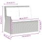 Preview: Gartenbank Verstellbar mit Kissen Grau Poly Rattan