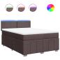 Preview: Boxspringbett mit Matratze Dunkelbraun 160x200 cm Stoff