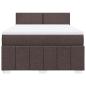 Preview: Boxspringbett mit Matratze Dunkelbraun 160x200 cm Stoff