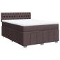 Preview: Boxspringbett mit Matratze Dunkelbraun 160x200 cm Stoff