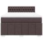 Preview: Boxspringbett mit Matratze Dunkelbraun 160x200 cm Stoff