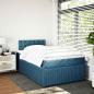 Preview: Boxspringbett mit Matratze Blau 120x190 cm Samt