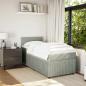 Preview: Boxspringbett mit Matratze Hellgrau 90x200 cm Samt