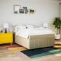 Preview: Boxspringbett mit Matratze Creme 140x200 cm Stoff