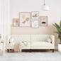 Preview: Chesterfield-Sofa mit Nackenrollen 3-Sitzer Creme Samt
