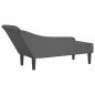 Preview: Chaiselongue mit Kissen Dunkelgrau Stoff