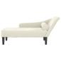 Preview: Chaiselongue mit Kissen Creme Samt